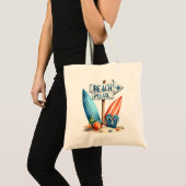 "Beach Please" Beach Canvas tas (Voorkant (product))