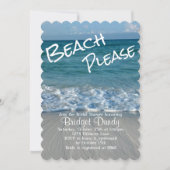 Beach Please Beach Theme Bruids Douche Uitnodiging (Voorkant)