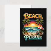 Beach, Please Bedankkaart (Voorkant / Achterkant)