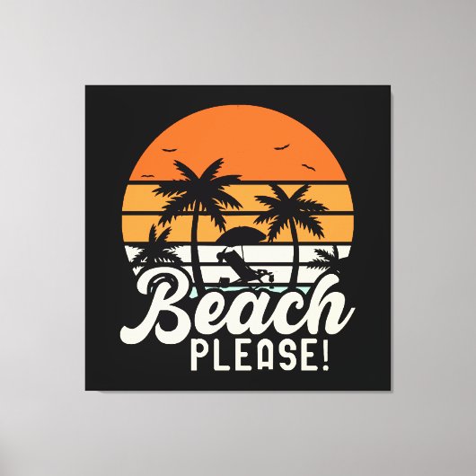 Beach Please Canvas Afdruk (Voorkant)