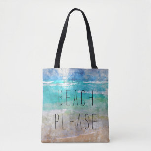 Beach Please Canvas Bag Tote Bag