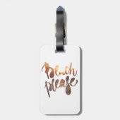 BEACH PLEASE, Fun Typography & Quote Bagagelabel (Achterkant verticaal)
