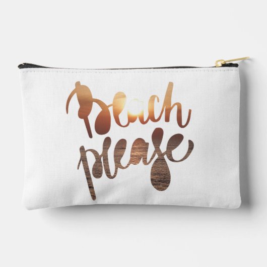 BEACH PLEASE, Fun Typography & Quote Etui (Achterkant)