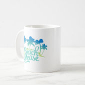 Beach Please Funny Quote Mok (Voorkant links)