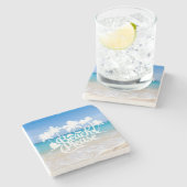 Beach Please Funny Quote Onderzetter (Zijkant)