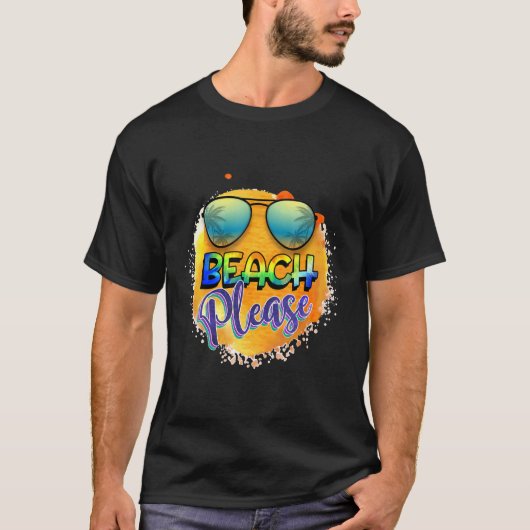 Beach Please Graphic Thema T-shirt (Voorkant)