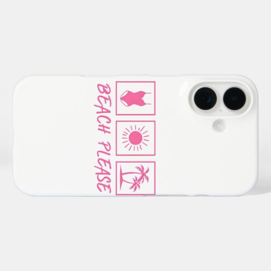 Beach Please iPhone Case (Achterkant (horizontaal))