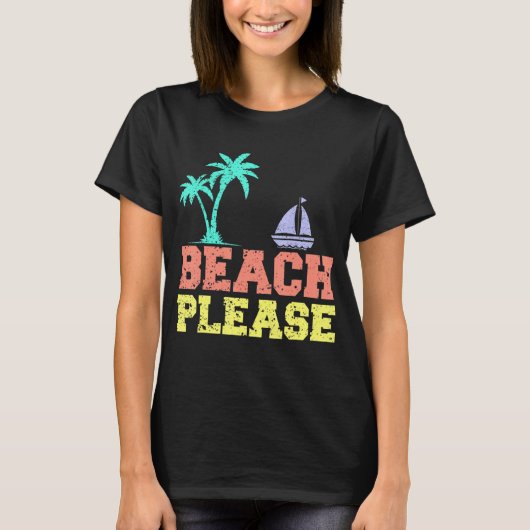 Beach Please Kinder Beach T-shirt (Voorkant)