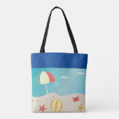 Beach Please Seaside Summer Beach Tote Bag (Achterkant)
