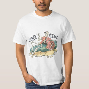 "Beach Please" Skelet & Bier T-shirt