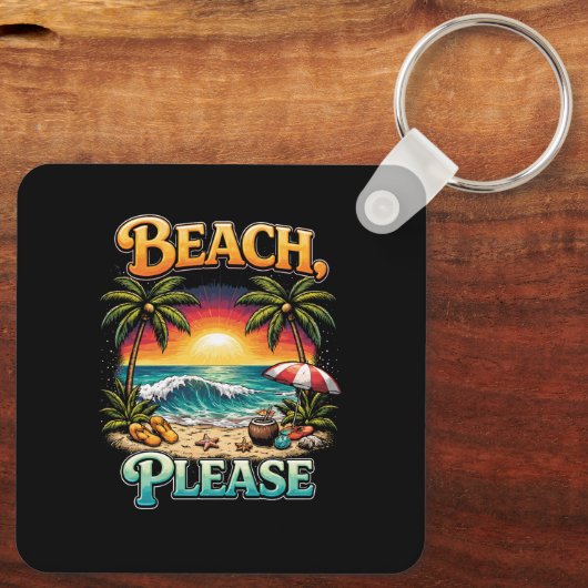 Beach, Please Sleutelhanger (Achterkant)