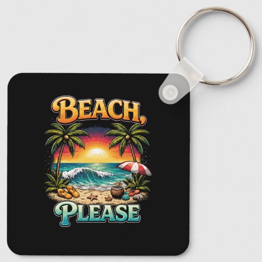 Beach, Please Sleutelhanger (Achterkant)