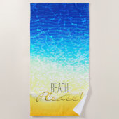 Beach Please Sparking Ocean Water and Sand Strandlaken (Voorkant)
