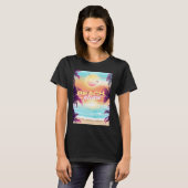Beach Please Summer Vacation Palm Trees Sunset Bea T-shirt (Voorkant volledig)