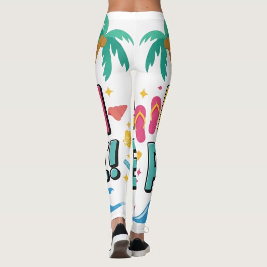 Beach Please Summer Vibes Leggings (Achterkant)