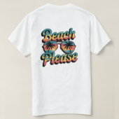Beach Please  T-shirt (Design achterkant)