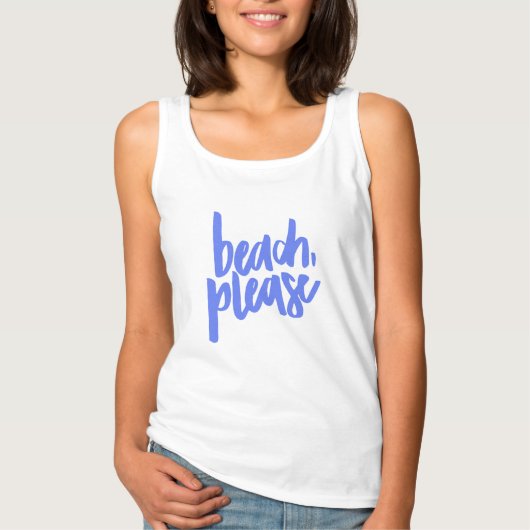 Beach Please Tanktop (Voorkant)
