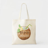 Beach Please Travel Tropical Vacation Holiday Tote Bag (Voorkant)