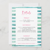 Beach Please Tropical Coconut Bachelorette Weekend Kaart (Achterkant)