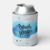 Beach Please Waterverf Rustic Beach Blikjeskoeler (Blikje Voorkant)