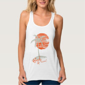 Beach PLEASE! Zonnepalm en palmboom Tanktop (Voorkant)