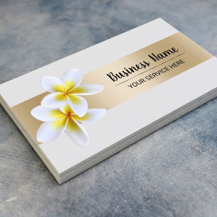 Beach Plumeria Flower Beauty Salon Spa Visitekaartje