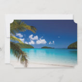 Beach, Plumeria, kerstballen Corporate Party Kaart (Achterkant)