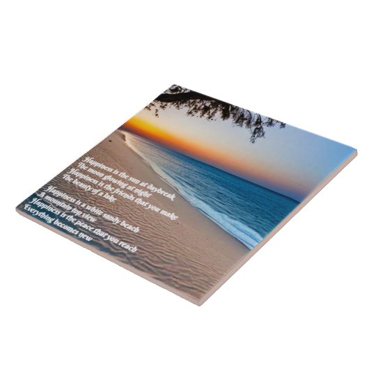 Beach Poem-keramische Tegel Tegeltje (Zijkant)