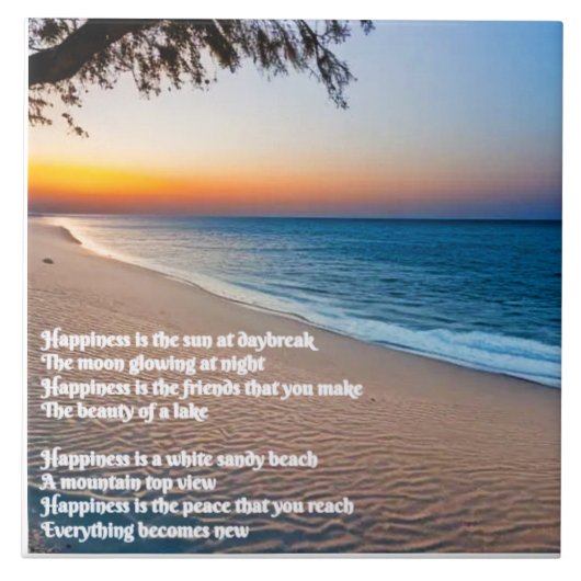 Beach Poem Tegeltje (Voorkant)