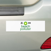 Beach Polluter - Golfkust 2010 Bumpersticker (Op auto)