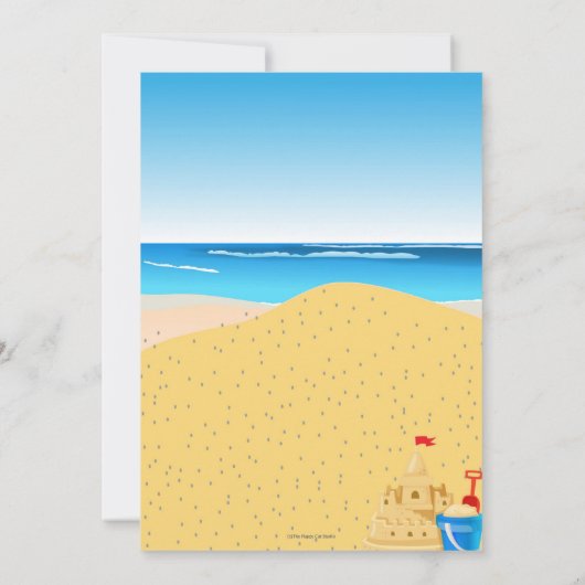 Beach Pool Birthday Party Bash Boy Blond Summer Kaart (Achterkant)