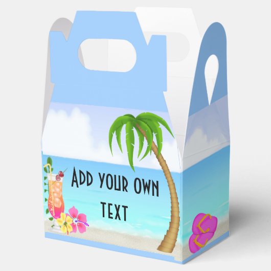 Beach Pool Party Goodie Treat Favor Box Bedankdoosjes (Geopend)