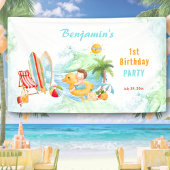 Beach Pool Party Zomer 1e Verjaardag Jongen Spandoek