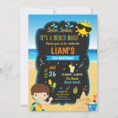 Beach Pool Verjaardag Party Jongens Zomer Kaart (Voorkant)