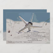 Beach Post Wedding Brunch Uitnodiging (Voorkant / Achterkant)