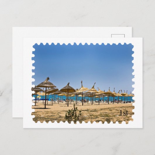 Beach Postage Stempel Briefkaart (Voorkant / Achterkant)