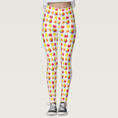 Beach Print Beachball Crab Sun Starfish Summer Leggings (Voorkant)
