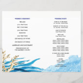 Beach | Programma Seaside Waterverf Wedding Folded (Achterkant)