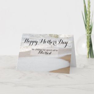 Beach - Proverbs 31:28 Bijbelversen Moederdag Kaart