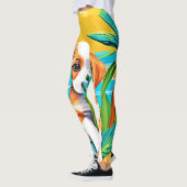 Beach Pup Paradise Uitzicht Leggings (Links)
