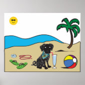 Beach Pup Poster (Voorkant)
