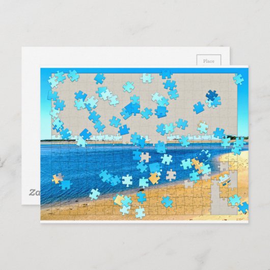 Beach Puzzle Briefkaart (Voorkant / Achterkant)