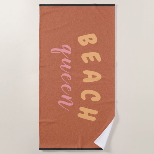 Beach Queen - aangepaste tekst Strandlaken (Voorkant)