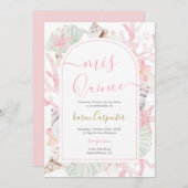 Beach Quinceanera Invitation Kaart (Voorkant / Achterkant)