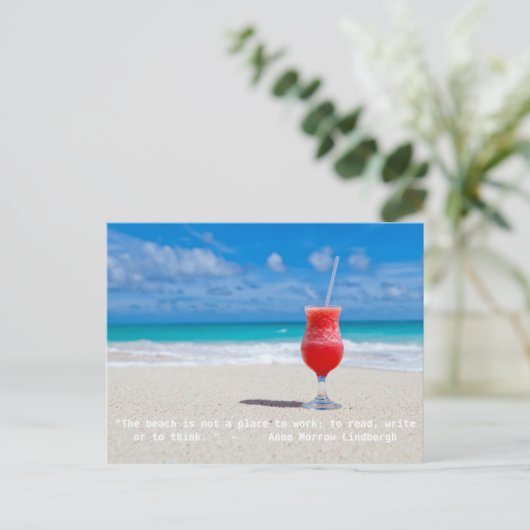 Beach Quote Briefkaart (Staand voorkant)