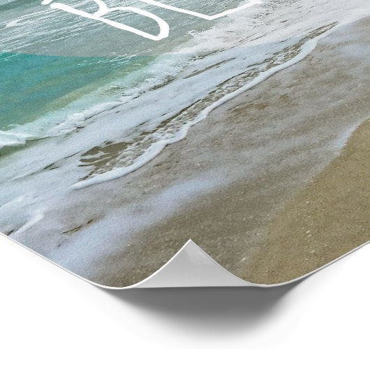 Beach quote poster ontmoet me op het strand (Hoek)