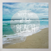 Beach quote poster ontmoet me op het strand (Voorkant)