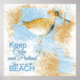 Beach Quote Shoreline Bird | Art Print