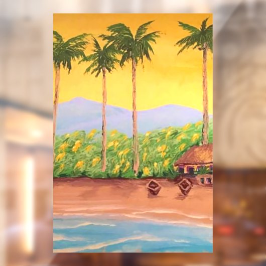 Beach Raamsticker (Vel 2)