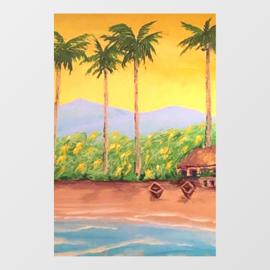 Beach Raamsticker (Vel)